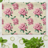 Shabby Chic Pink Gardenias Theedoek (Gevouwen)