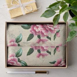 Shabby Chic Pink Gardenias Tissuepapier