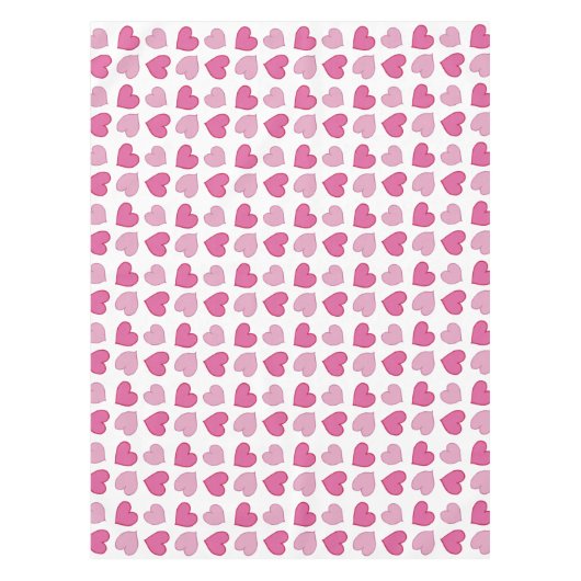 Shabby Chic Pink Hearts Table Cloth Tafelkleed (Voorkant)
