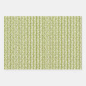 Shabby Chic Pink Oranje Green White Gingham Inpakpapier Vel (Voorkant 3)