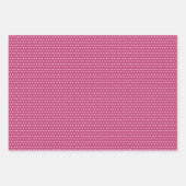 Shabby Chic Pink Oranje Green White Gingham Inpakpapier Vel (Voorkant 2)