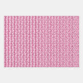 Shabby Chic Pink Oranje Green White Gingham Inpakpapier Vel (Voorkant 3)
