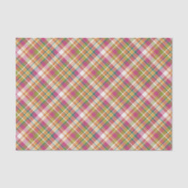 Shabby Chic Pink Oranje Green White Gingham Tissuepapier