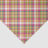 Shabby Chic Pink Oranje Green White Gingham Tissuepapier (Detail)