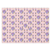 Shabby Chic Pink Pansy Bloemen Tafelkleed (Voorkant (Horizontaal))