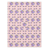 Shabby Chic Pink Pansy Bloemen Tafelkleed (Voorkant)
