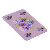 Shabby Chic Pink Pansy Floral Lila art Magnet Magneet (Rechterzijde)