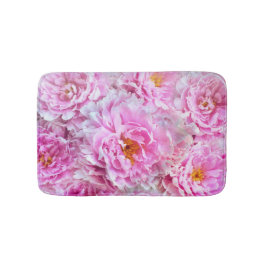 Shabby Chic Pink Pastel Pink Peonies Badmat