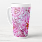 Shabby Chic Pink Pastel Pink Peonies Latte Mok (Linkerhoek)