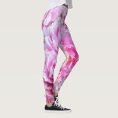 Shabby Chic Pink Pastel Pink Peonies Leggings (Rechts)