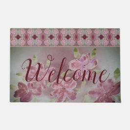 Shabby Chic Pink Patterned Deurmat