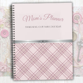 Shabby Chic Pink Plaid Mom’s Fabulous Year Planner