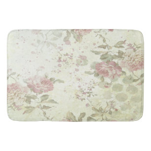 Shabby Chic Pink Rose Bloemen Badmat