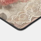  Shabby Chic Pink Rose Bloemen Bureaumat (Hoek)