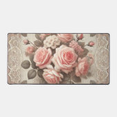  Shabby Chic Pink Rose Bloemen Bureaumat (Voorkant)
