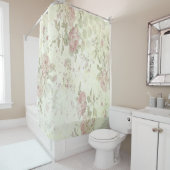 Shabby Chic Pink Rose Floral Douchegordijn (In situ)