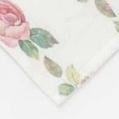 Shabby Chic Pink Rose Floral Fleece Deken (Hoek)