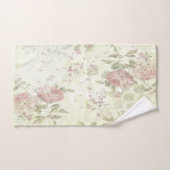 Shabby Chic Pink Rose Floral Handdoek (Handdoek)