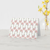 Shabby Chic Pink Rose Floral Hartelijk dank Kaart (Gele Bloem)