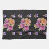 Shabby Chic Pink Rose Floral Kitchen Tea Towel Theedoek (Horizontaal)