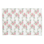 Shabby Chic Pink Rose Floral Kussensloop (Voorkant)