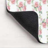 Shabby Chic Pink Rose Floral Muismat (Hoek)