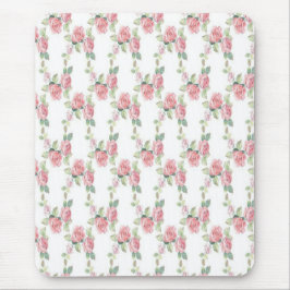 Shabby Chic Pink Rose Floral Muismat
