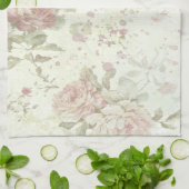 Shabby Chic Pink Rose Floral Theedoek (Gevouwen)