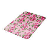 Shabby Chic Pink Rose Pattern-Rozen Badmat (Gekanteld)