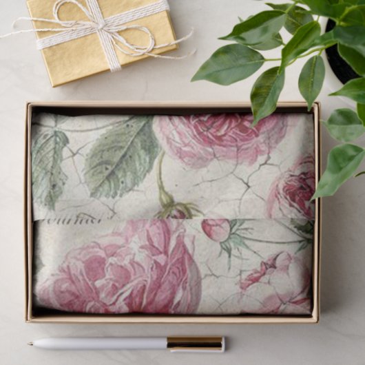 Shabby Chic Pink Series Design 13 Tissuepapier (Geschenk)