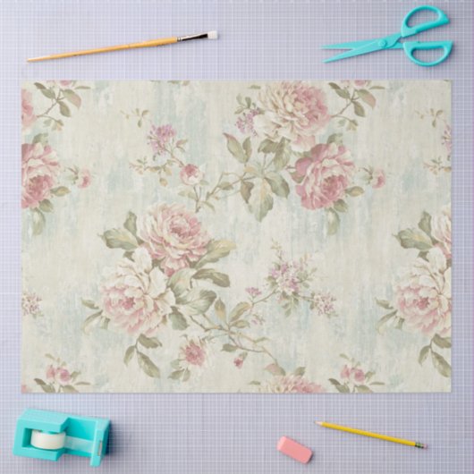 Shabby Chic Pink Series Design 3 Tissuepapier (Craft)