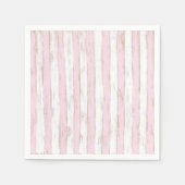 Shabby Chic Pink Stripe servetten (Voorkant)
