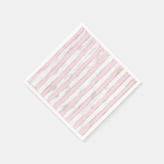Shabby Chic Pink Stripe servetten (Hoek)