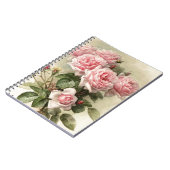 Shabby Chic Pink Victoriaans Rozen Notitieboek (Linkerzijde)