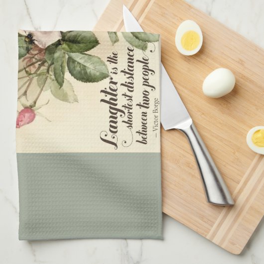 Shabby Chic Pink Victoriaans Rozen Theedoek (Quarter Fold)