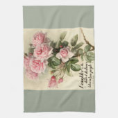 Shabby Chic Pink Victoriaans Rozen Theedoek (Verticaal)