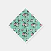  Shabby Chic Pink White Roses Patter Servetten (Hoek)