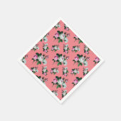  Shabby Chic Pink White Roses Patter Servetten (Hoek)