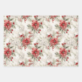Shabby Chic Plaid Floral Berry Mix Inpakpapier Vel (Voorkant 3)
