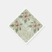 Shabby Chic Poinsettia en Lace Decoupage servetten (Hoek)
