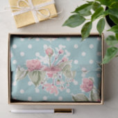 shabby chic, polka dots, roze rozen, , schattig, v tissuepapier (Geschenk)