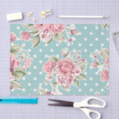 shabby chic, polka dots, roze rozen, , schattig, v tissuepapier (Craft)