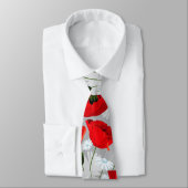 shabby chic poppies en daisies red and white strop stropdas (Gebonden)