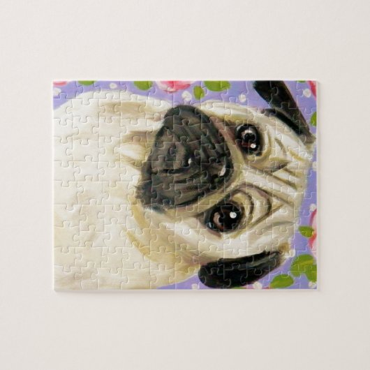 Shabby Chic Pug Legpuzzel (Horizontaal)