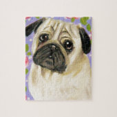Shabby Chic Pug Legpuzzel (Verticaal)