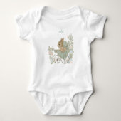 Shabby Chic  Rabbit Baby Bodysuit (Voorkant)