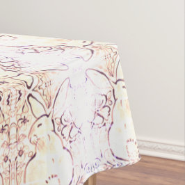 Shabby Chic  Rabbit Tablecloth Ecru Floral Tafelkleed