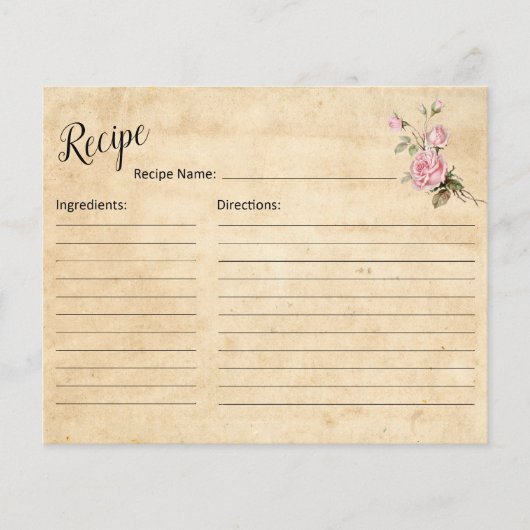  Shabby Chic Recipe Kaart (Voorkant)