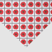 Shabby Chic Red, Black & White Poppies Floral Tissuepapier (Detail)