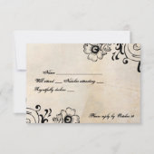 Shabby Chic Retro Floral rsvp met enveloppen (Voorkant)